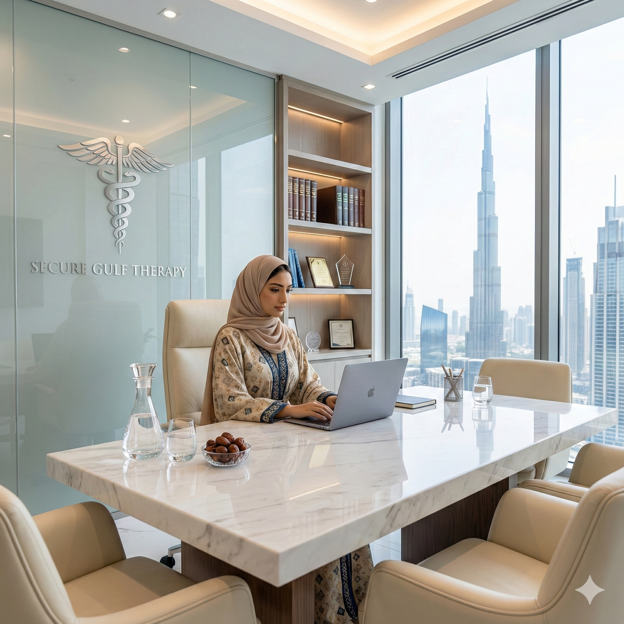 Woman in hijab by window